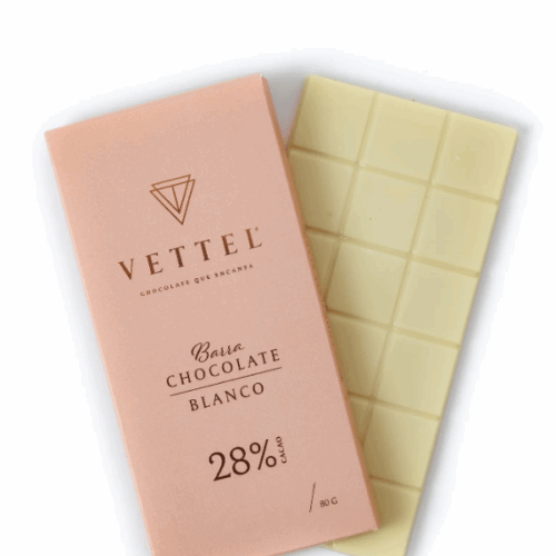 Barra de Chocolate Blanco 28% Cacao 80 g
